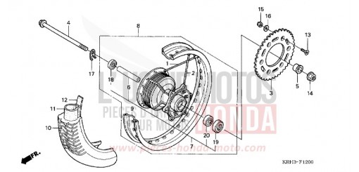 RUOTA POSTERIORE XR125L6 di 2006